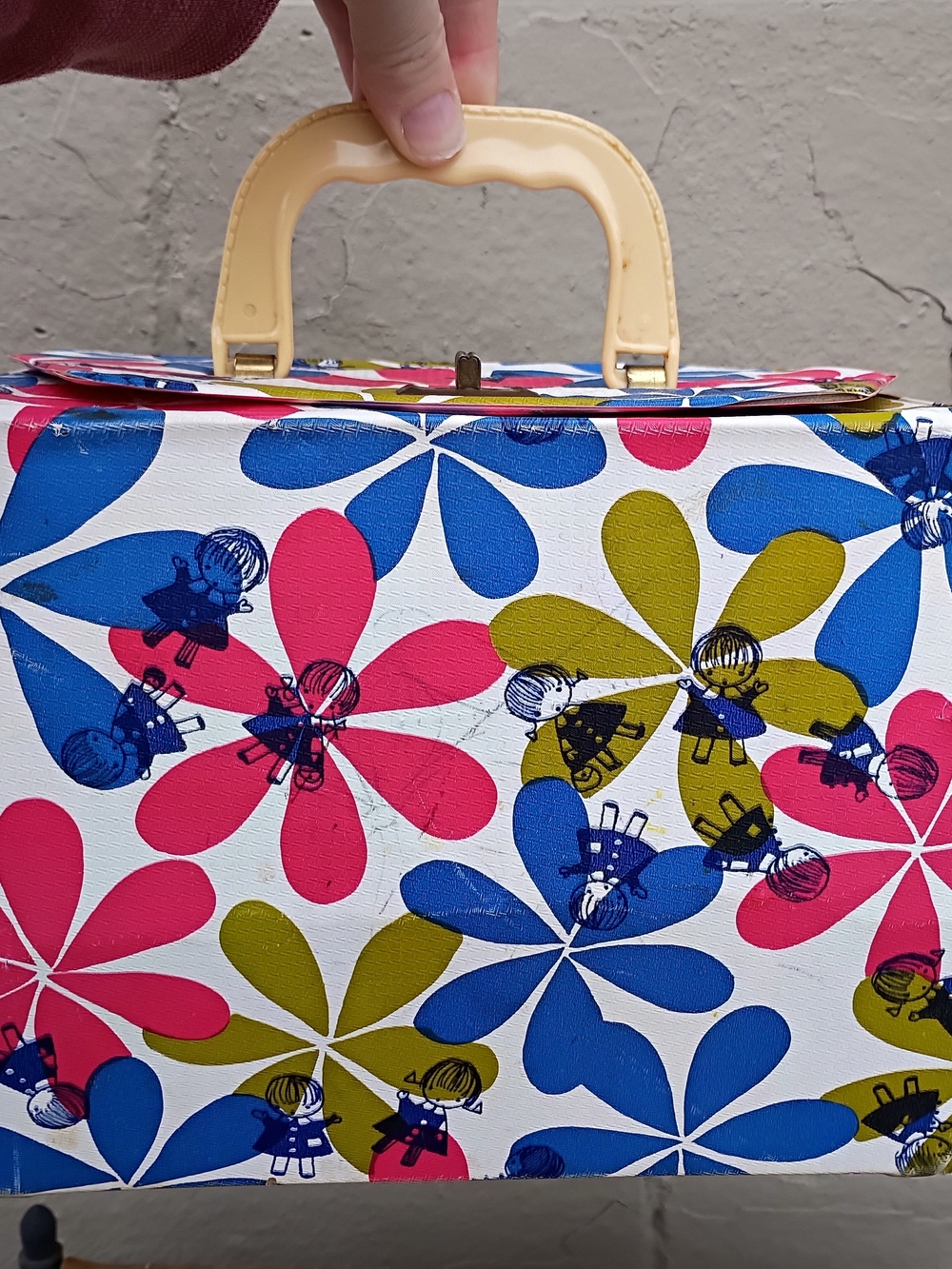 Vintage 1960s/70s Floral PVC Cardboard Purse